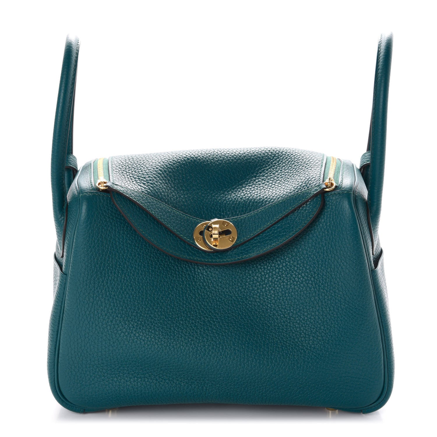 Hermes Taurillon Clemence Lindy 26 Vert Bosphore 1 of 10