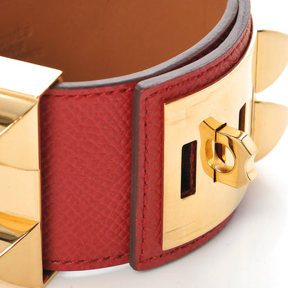 Hermes Epsom Collier de Chien CDC Bracelet S Rouge Casaque 6 of 7