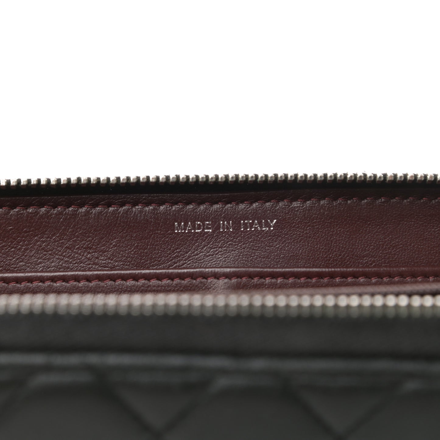 Lambskin Quilted Large Gusset Zip Around Wallet Black