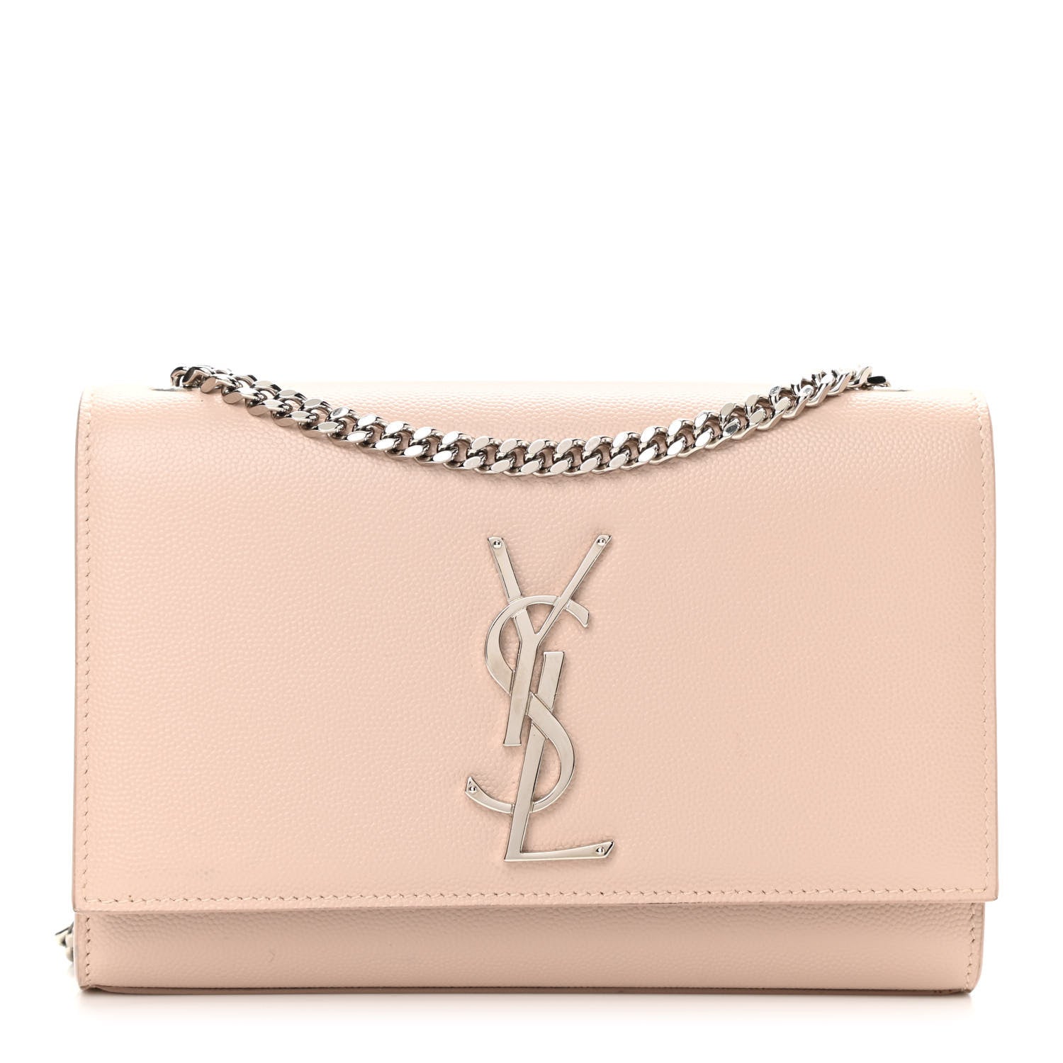 Saint Laurent Grain De Poudre Small Monogram Kate Satchel Marble Pink 1 of 9