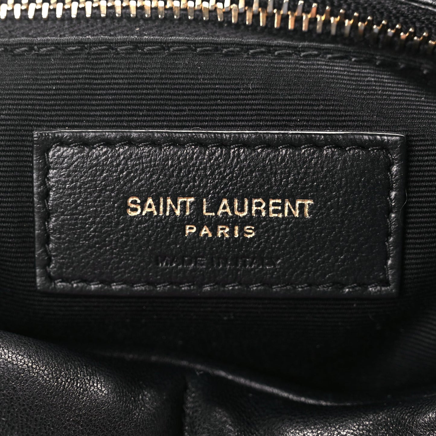 Lambskin Quilted Small Loulou Puffer Monogram Chain Satchel Black