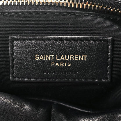Saint Laurent Lambskin Quilted Small Loulou Puffer Monogram Chain Satchel Black 4 of 8
