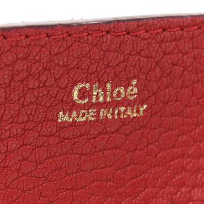 Chloe Grained Lambskin Drew Shoulder Bag Plaid Red 6 of 14