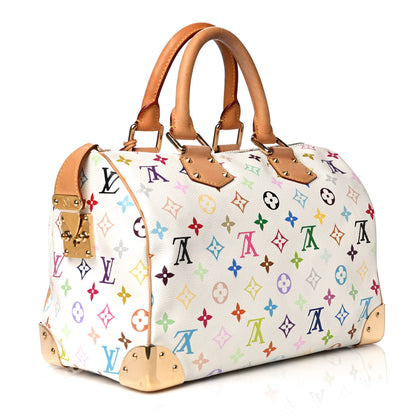 Louis Vuitton Monogram Multicolor Speedy 30 White 3 of 16