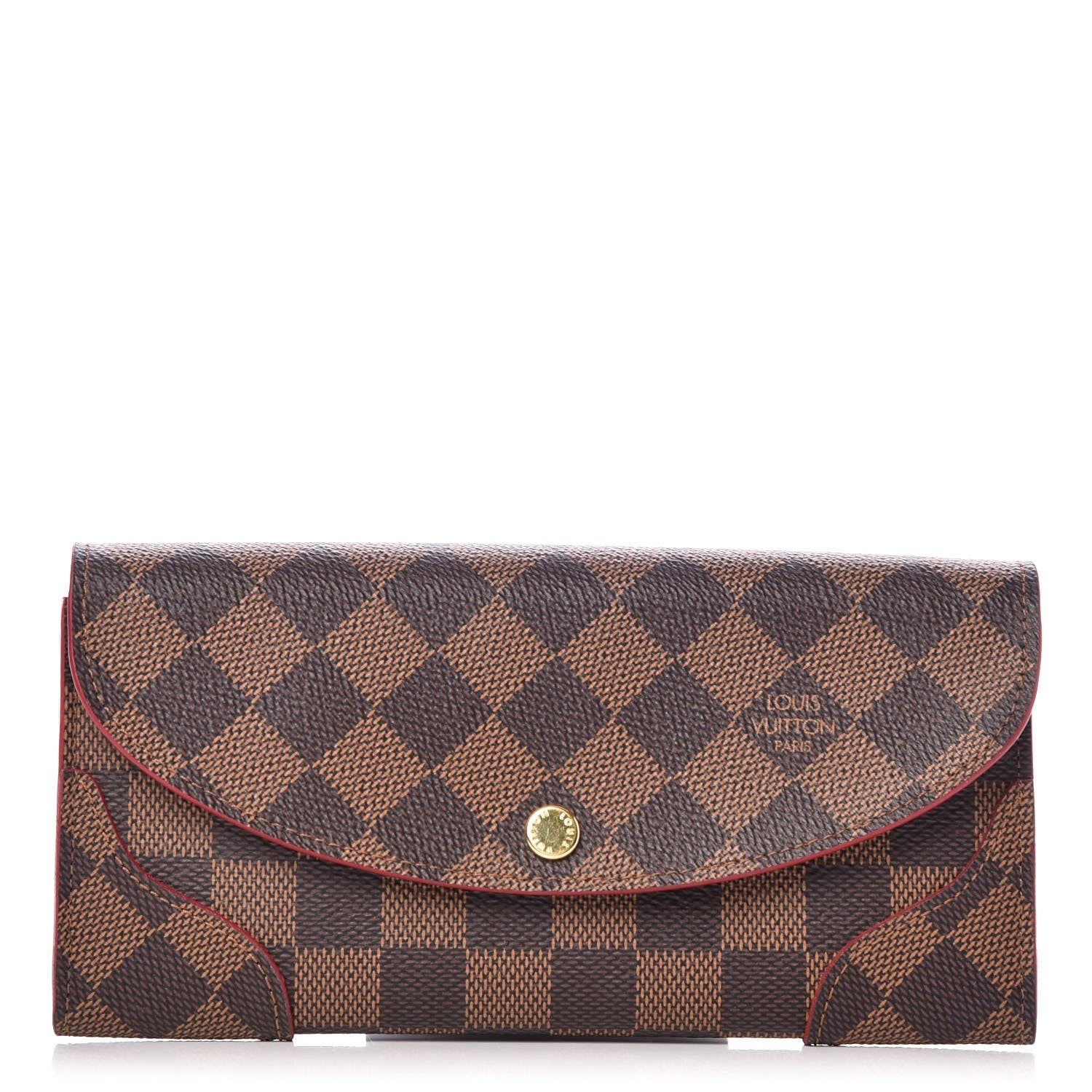 Louis Vuitton Damier Ebene Caissa Wallet Cherry 1 of 8