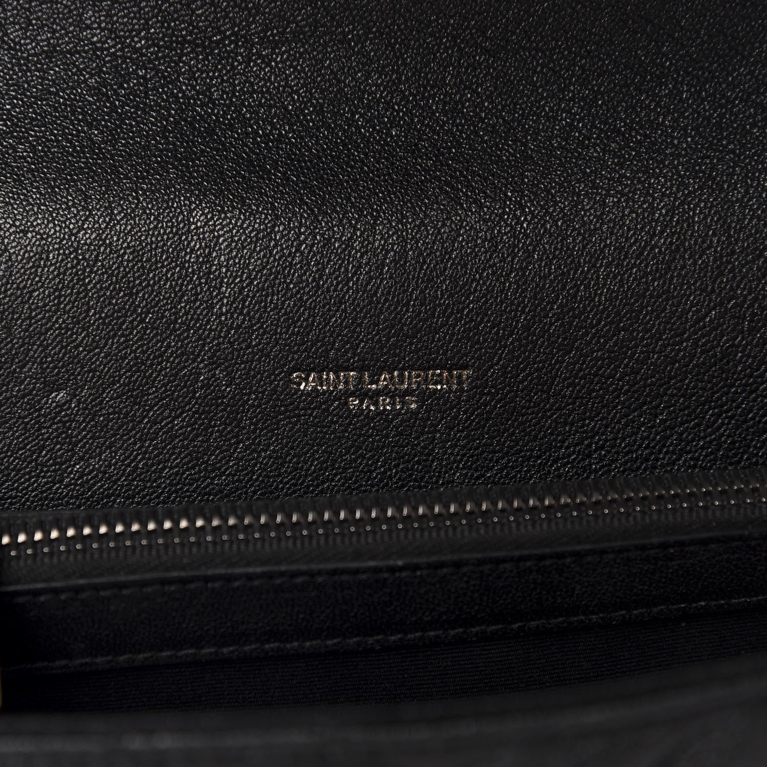 Saint Laurent Sheepskin Matelasse Chevron Monogram Medium College Bag Black 8 of 12