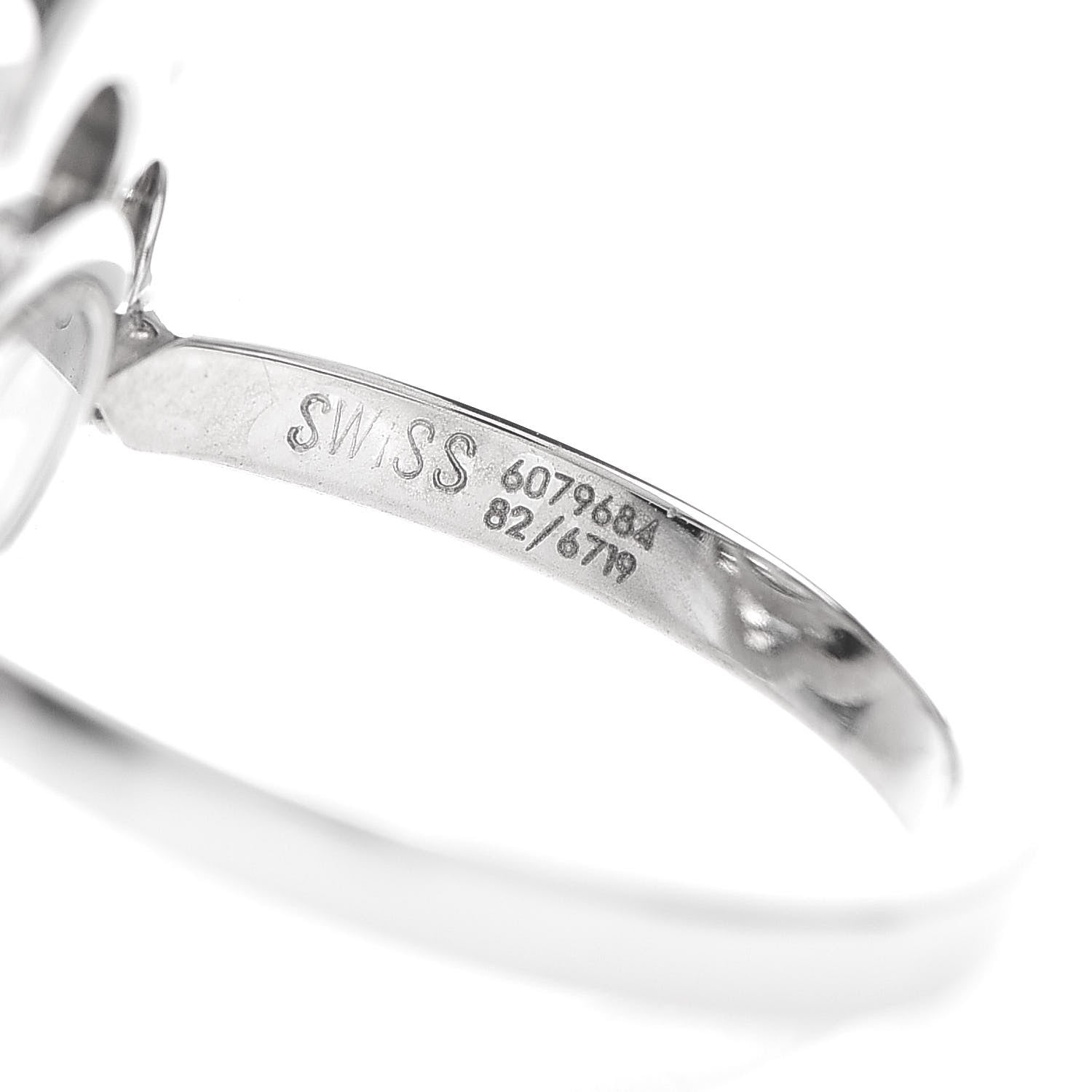 Chopard 18K White Gold Diamond Happy Flower Ring 52 6 4 of 5