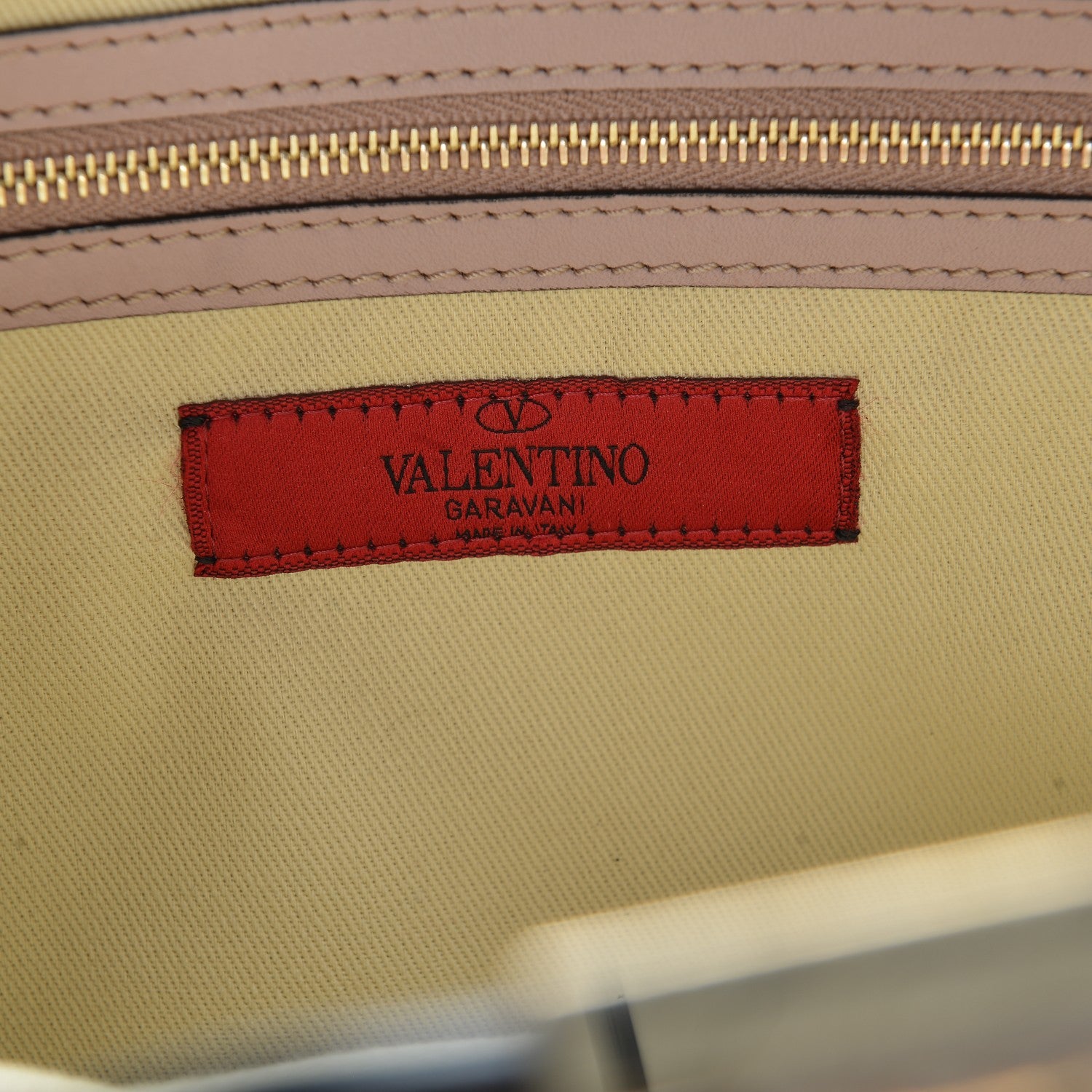 Valentino Garavani Vitello Rockstud Flip-Lock Shoulder Bag Poudre 6 of 6