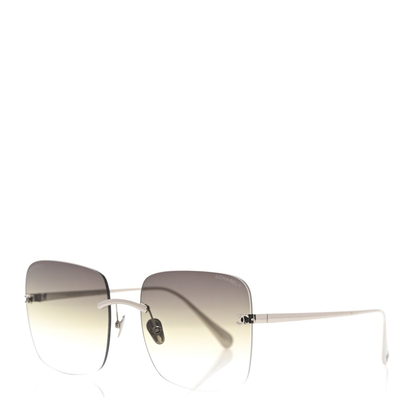Titanium Rimless Square Sunglasses 4287-T Silver