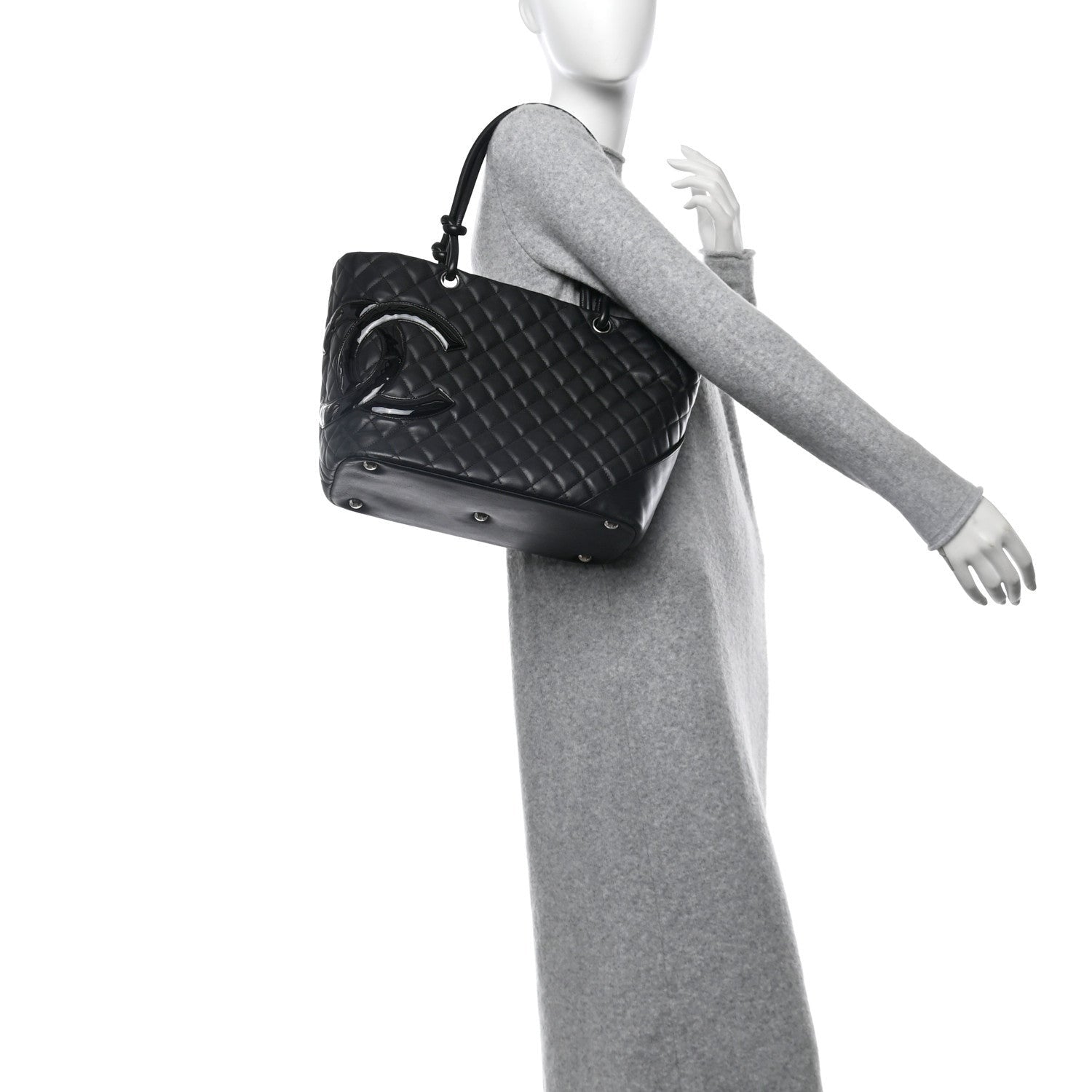 Chanel Calfskin Quilted Large Cambon Tote Black 2 of 7