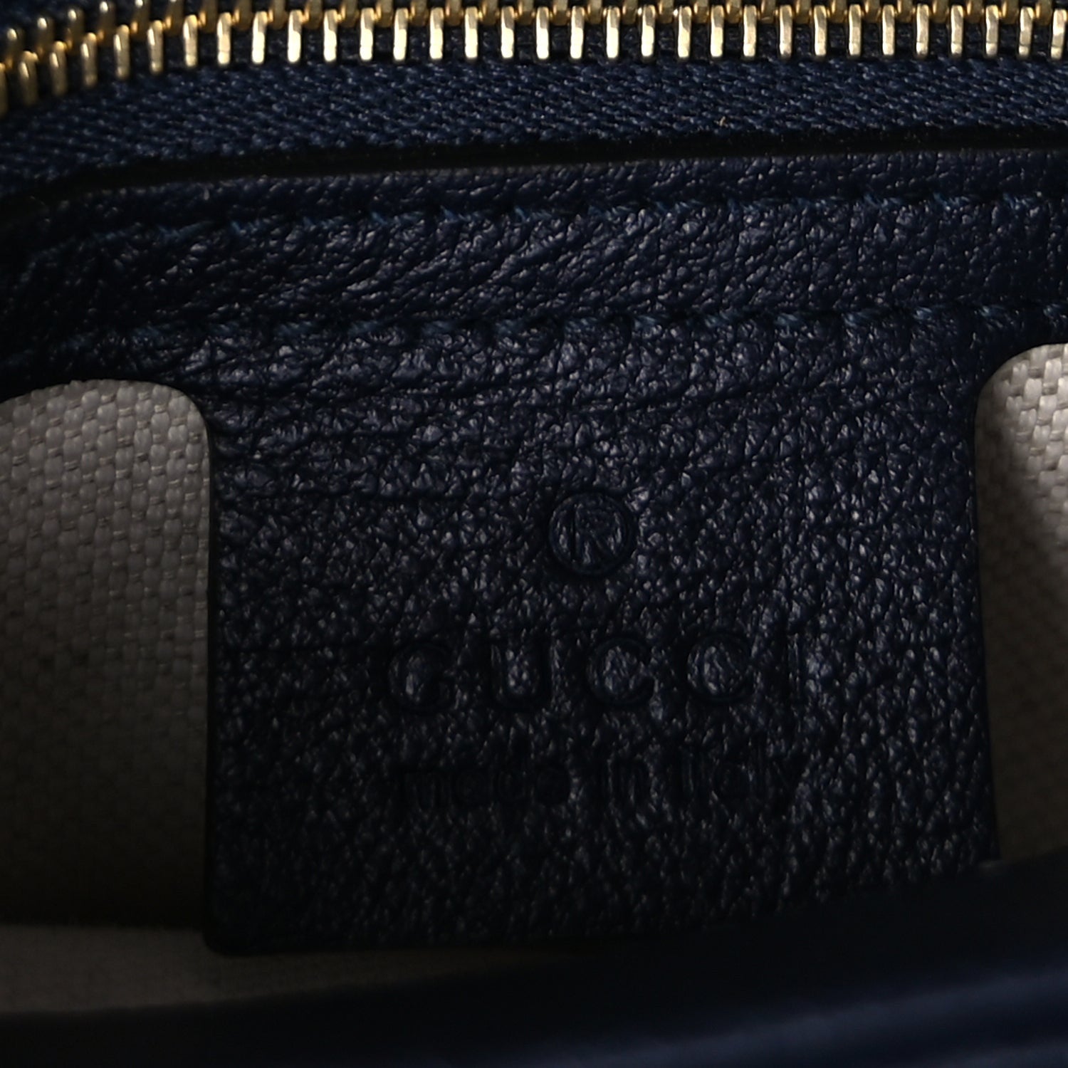 Gucci Wonka Grain Calfskin Bi-Color GG Debossed Small Top Handle  Dusty Azure Blue 5 of 7