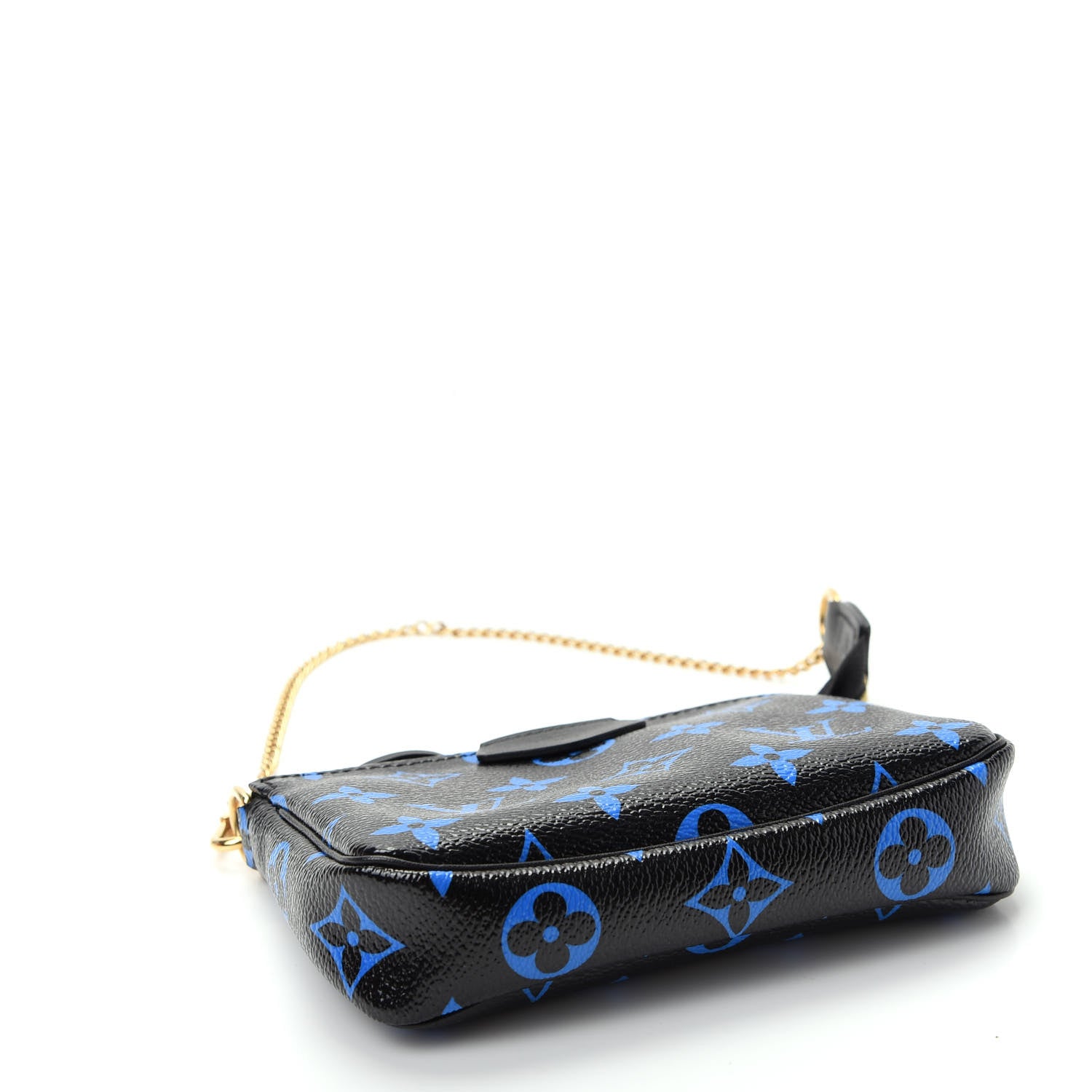 Louis Vuitton Colored Monogram Mini Pochette Accessories Blue Black 4 of 10