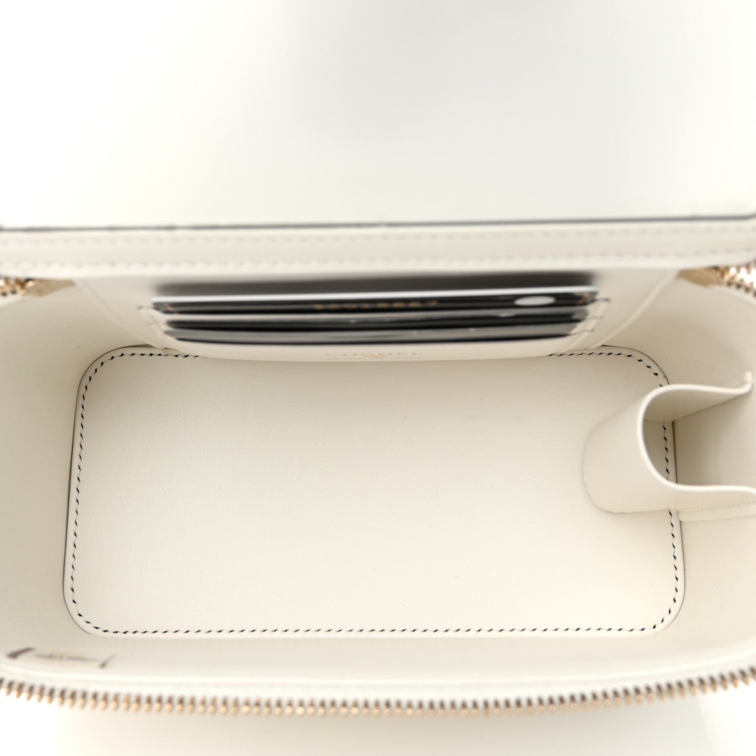 Chanel Caviar Quilted Small Vanity Case With Chain White 5 of 11