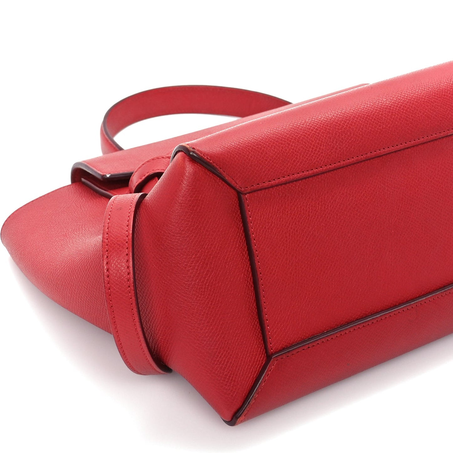 Grained Calfskin Micro Belt Bag Coquelicot