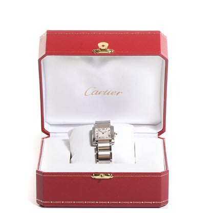 Cartier Stainless Steel 18K Yellow Gold 25mm Tank Francaise Quartz Watch 9 of 9