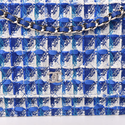 Chanel Tweed Wallet On Chain WOC Blue 11 of 11