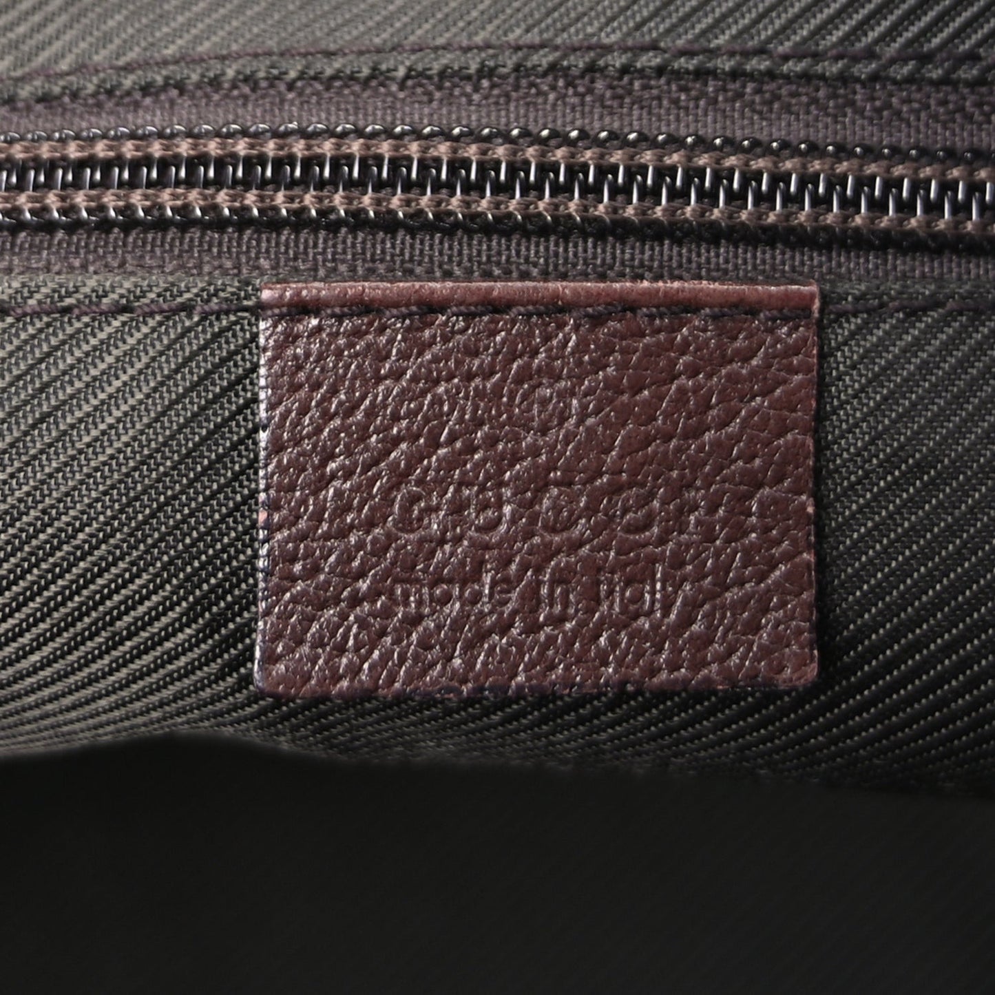 GG Monogram Small Web Handle Bucket Tote  Dark Brown