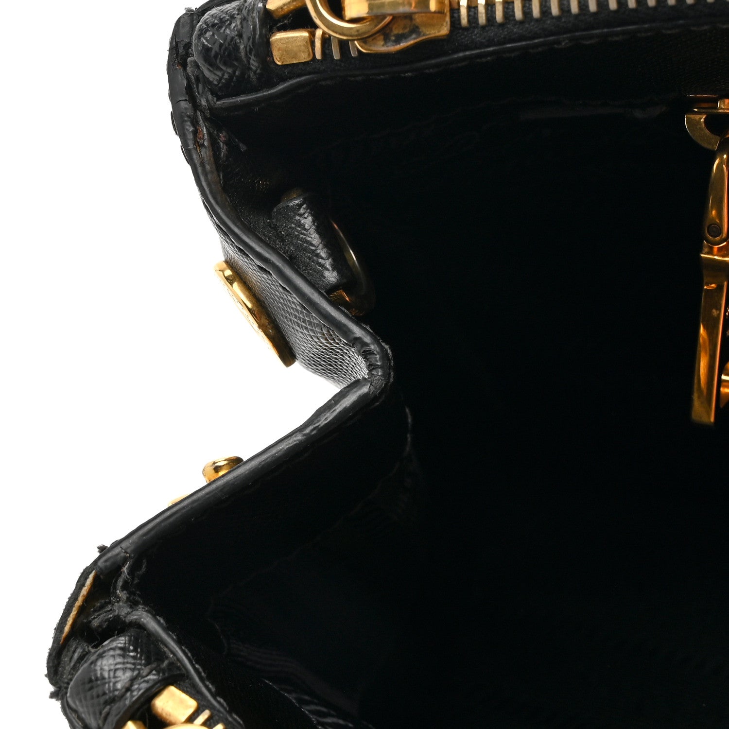 Prada Saffiano Small Galleria Double Zip Tote Black 12 of 17