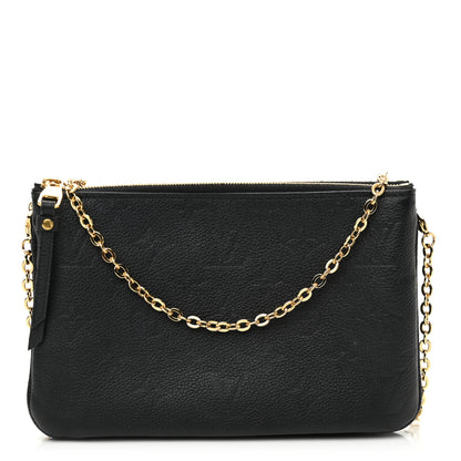 Louis Vuitton Empreinte Double Zip Pochette Black 1 of 12