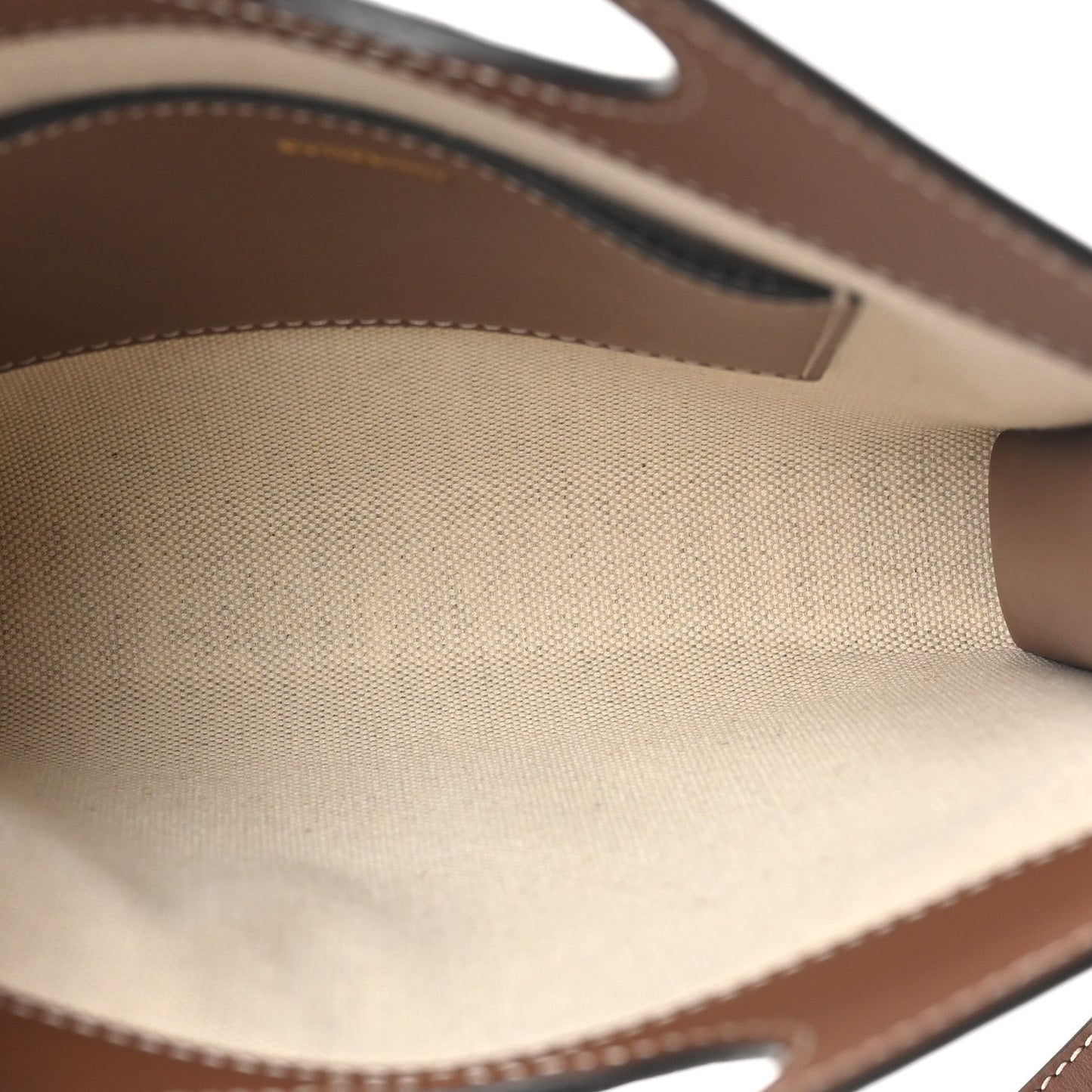 Smooth Calfskin Canvas Tone Micro Pocket Bag Malt Brown Tan