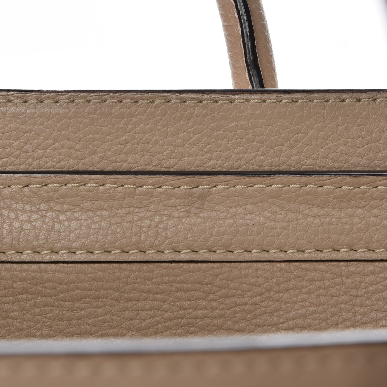 Celine Drummed Calfskin Micro Luggage Dune 9 of 10