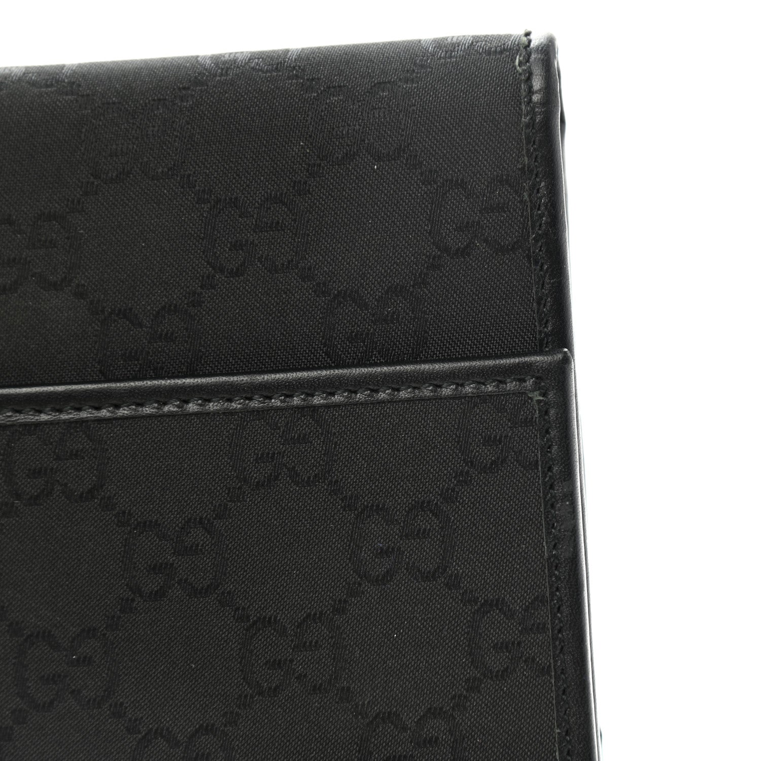 Gucci Monogram Nylon Continental Wallet Black 9 of 10