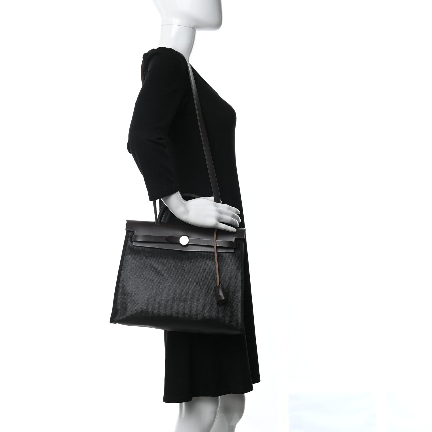 Hermes Toile H Berline Vache Hunter Herbag Zip PM 31 Black Ebene 2 of 14