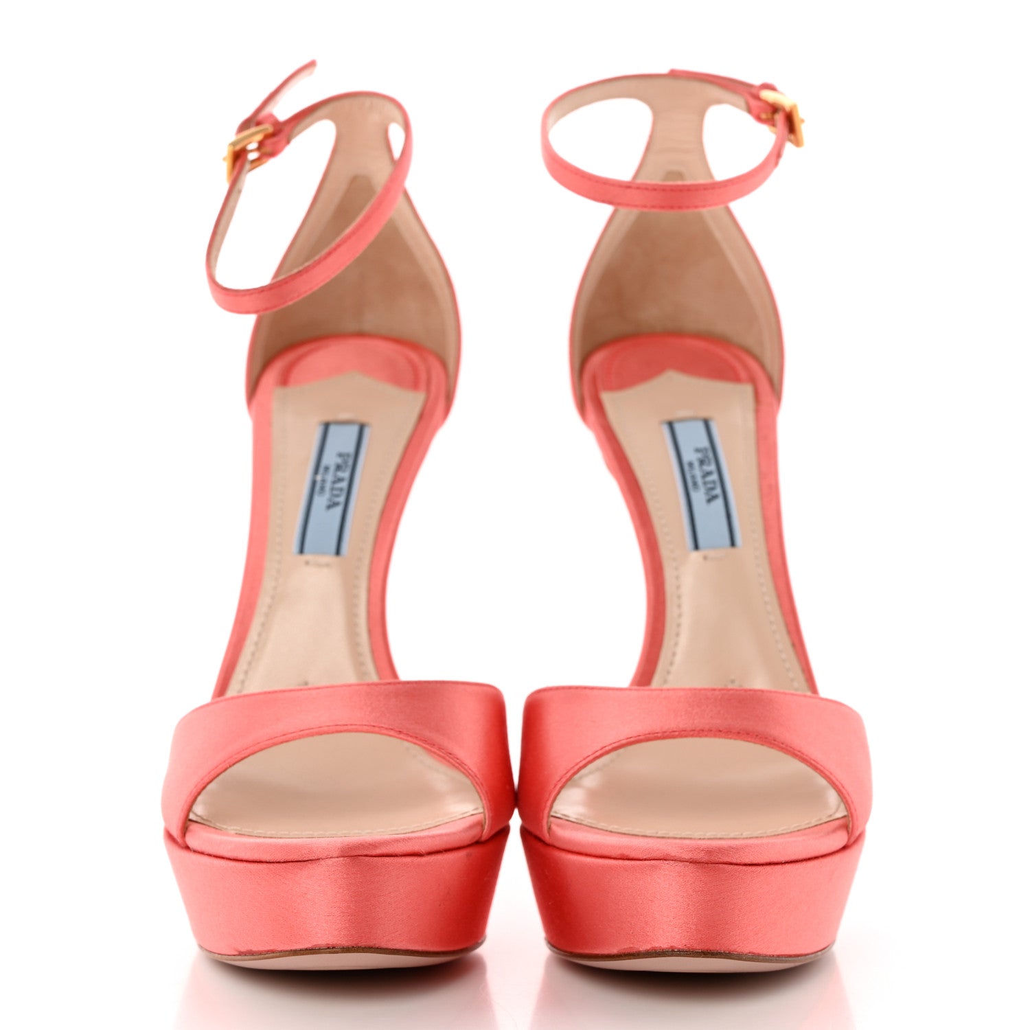 Prada Satin Ankle Strap Platform Sandals 37 2 of 11