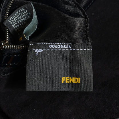 Fendi Beaded Spikes Baguette Gray Black 8 of 11