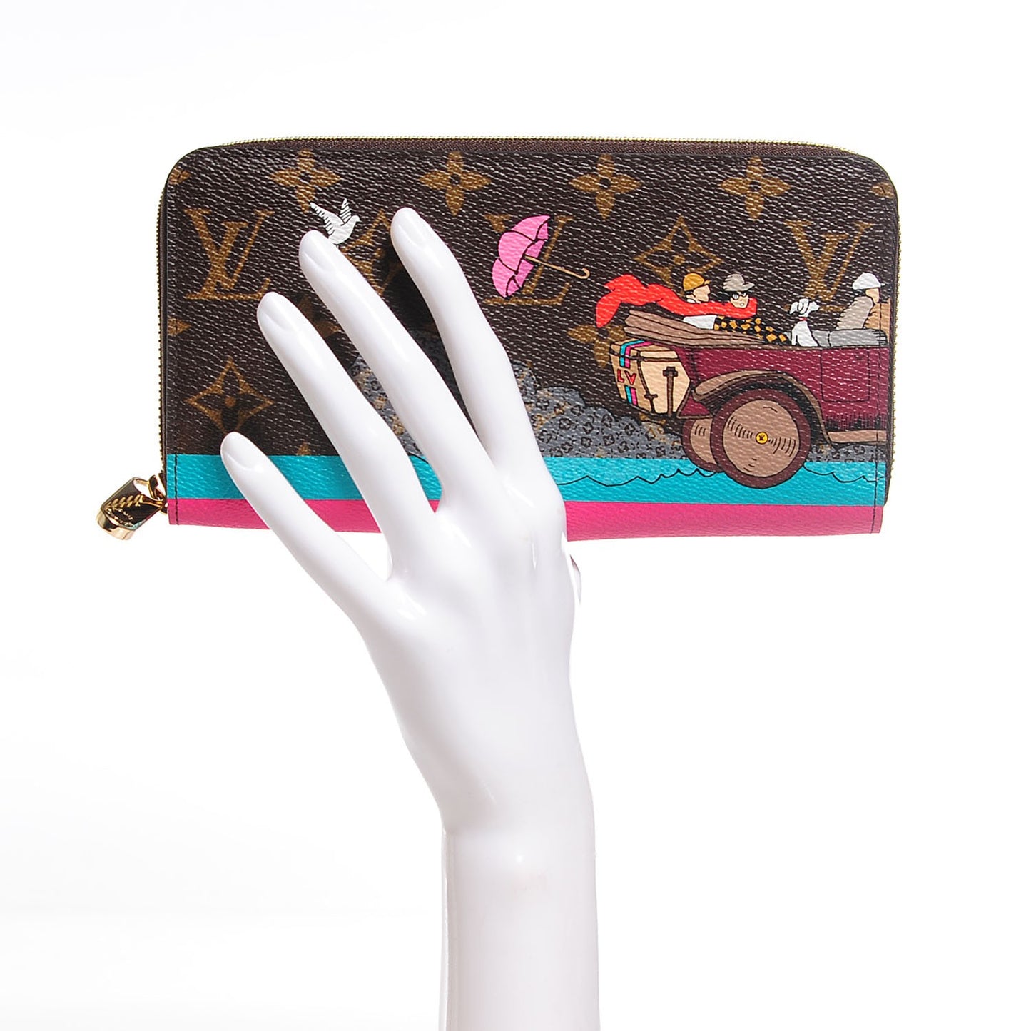 Monogram 2015 Christmas Animation Zippy Wallet Hibiscus
