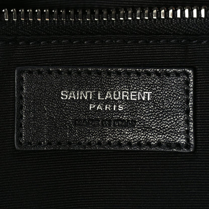 Saint Laurent Raffia Linen Calfskin Rive Gauche Tote  Black 5 of 8
