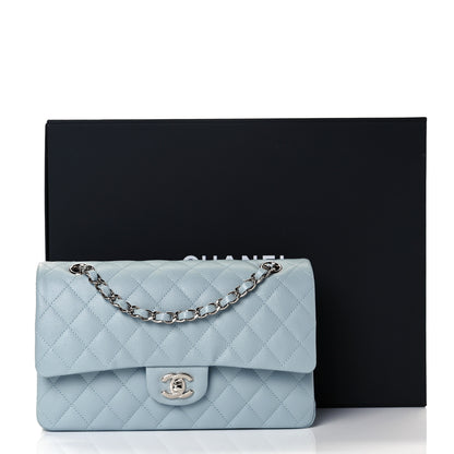 Chanel Caviar Quilted Medium Double Flap Light Blue 10 of 10