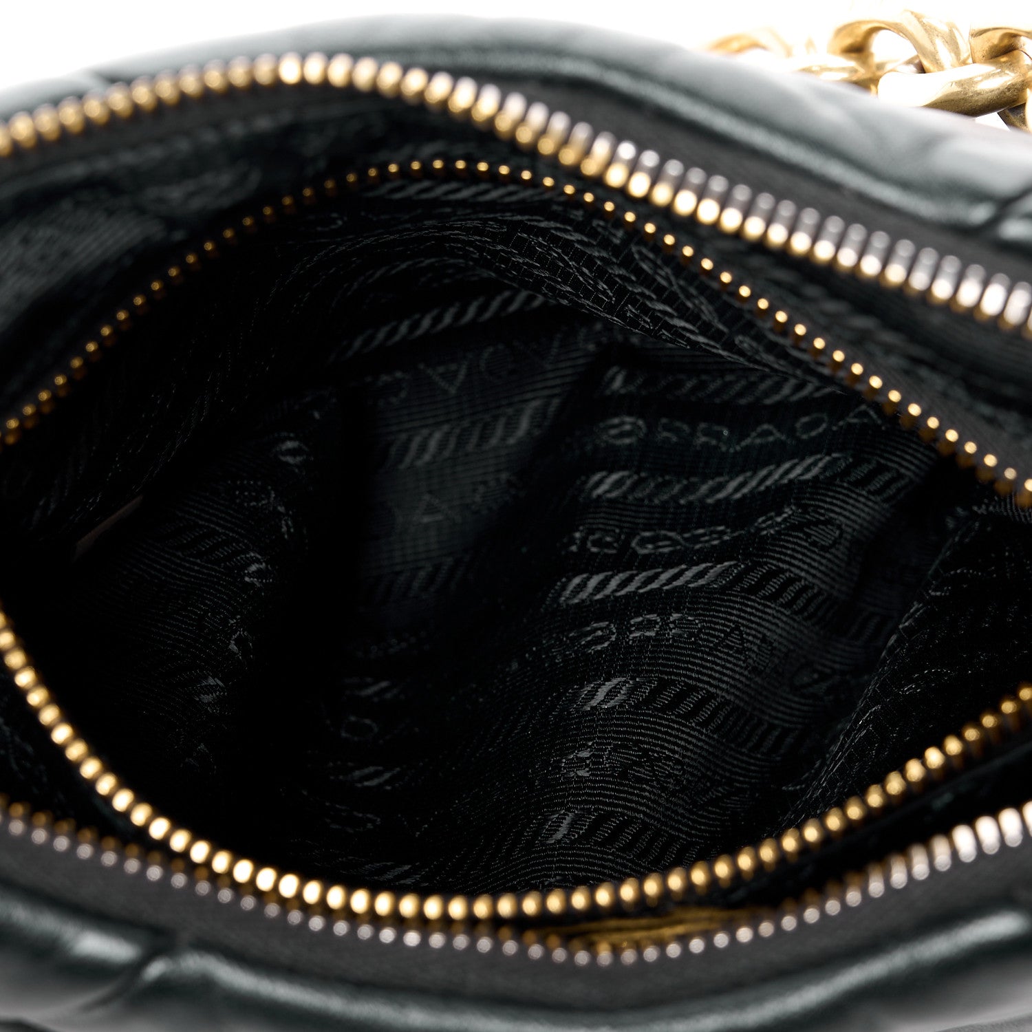 Prada Nappa Re-Nylon Triangle Quilted Patchwork System Shoulder Bag Black 6 of 12