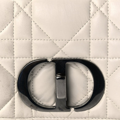 Christian Dior Calfskin Macrocannage Small Dior Caro Bag Ivory 7 of 9