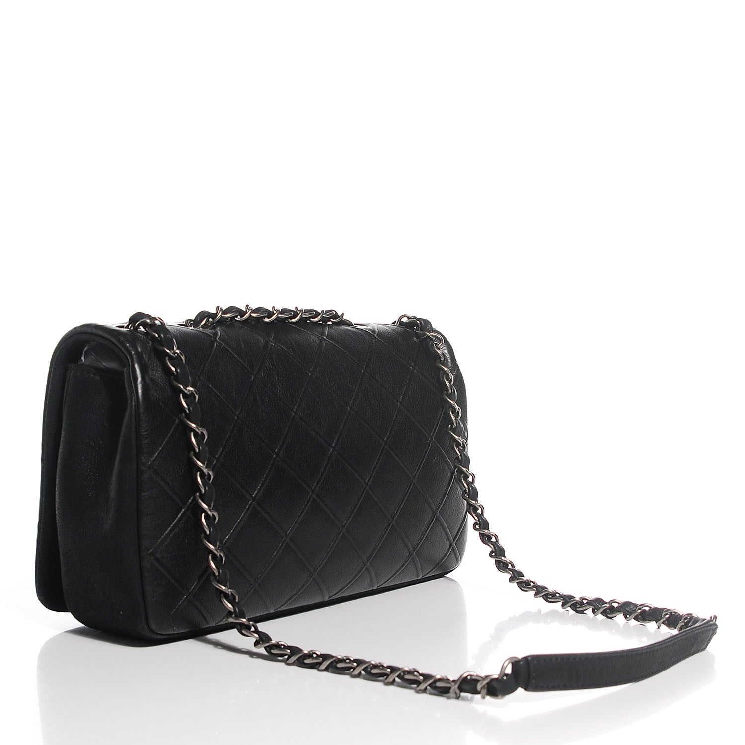 Chanel Calfskin Diamond Embossed New Chic Flap Black 3 of 9