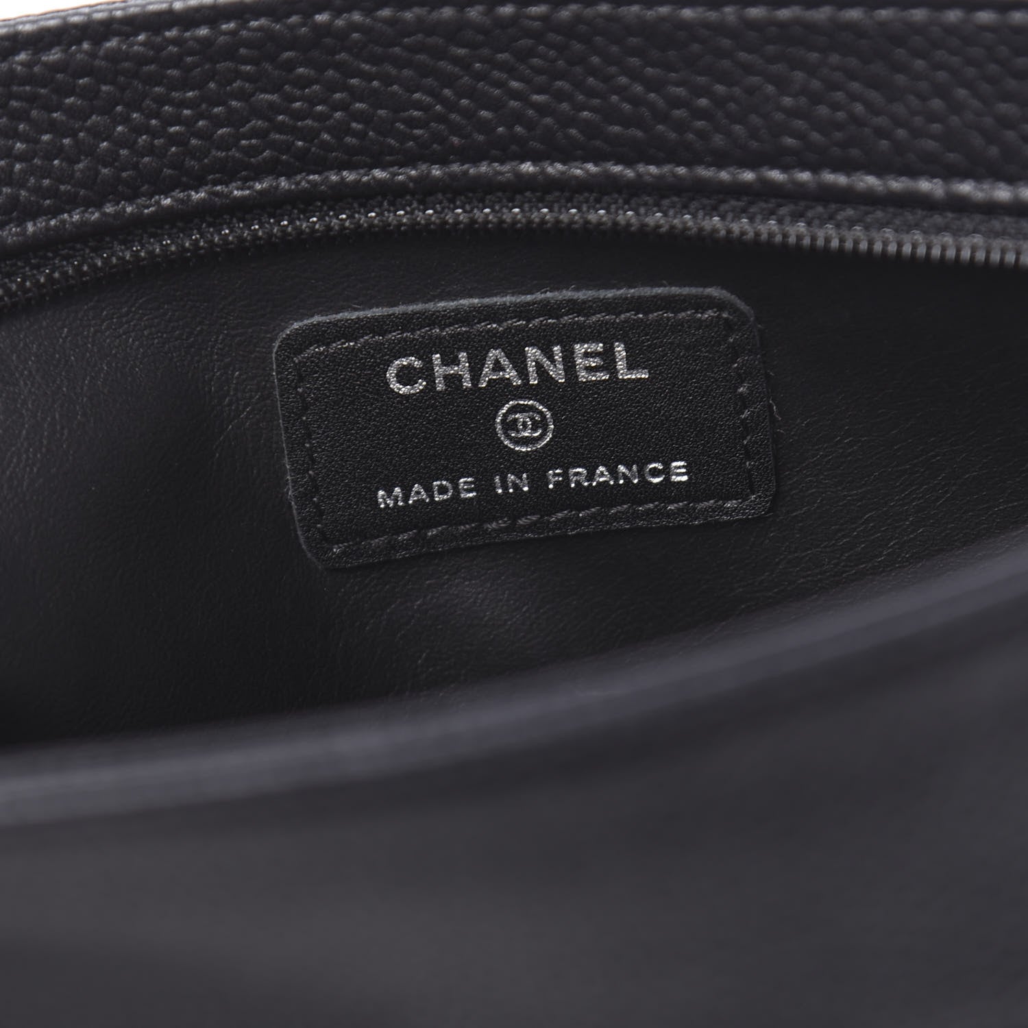 Chanel Caviar Timeless CC Cosmetic Pouch Black 6 of 10
