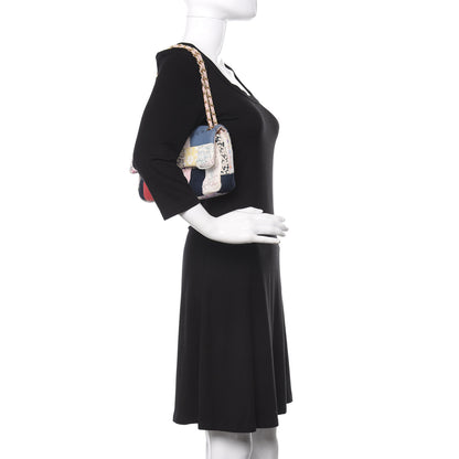 Chanel Fabric Patchwork Medium Flap Bag Pink 2 of 11