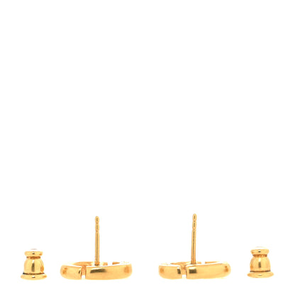 Christian Dior Metal Petit CD Stud Earrings Gold 3 of 4