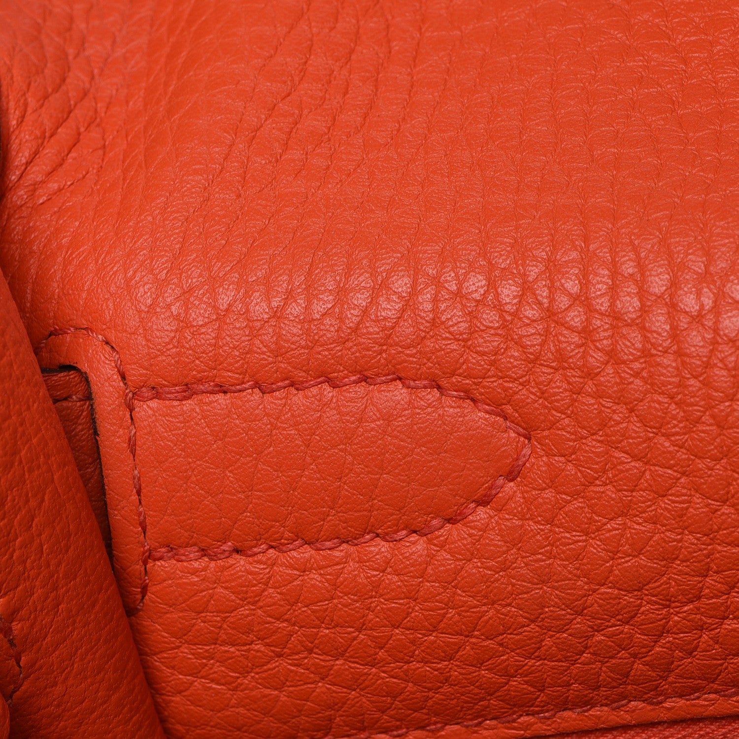 Hermes Taurillon Clemence Kelly Retourne 32 Orange Poppy 17 of 27