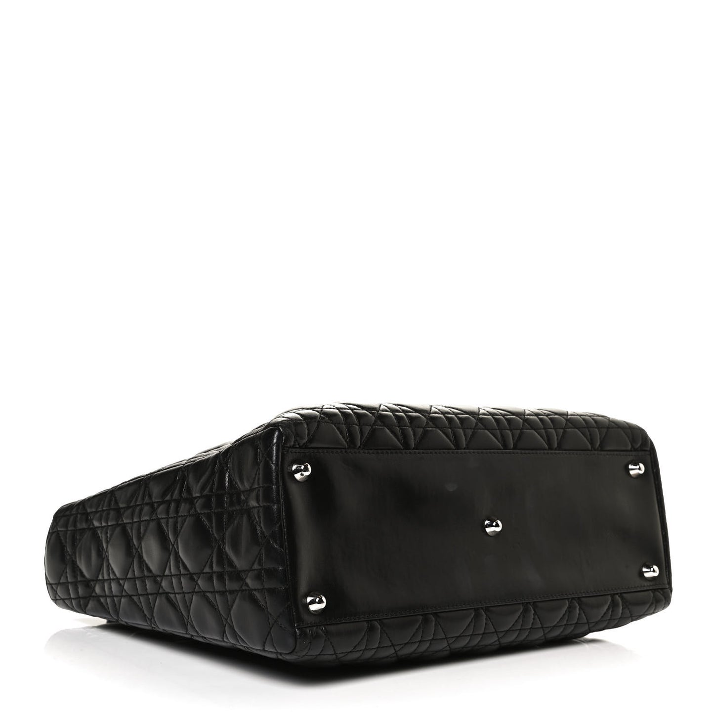 Lambskin Cannage Large Lady Dior Black