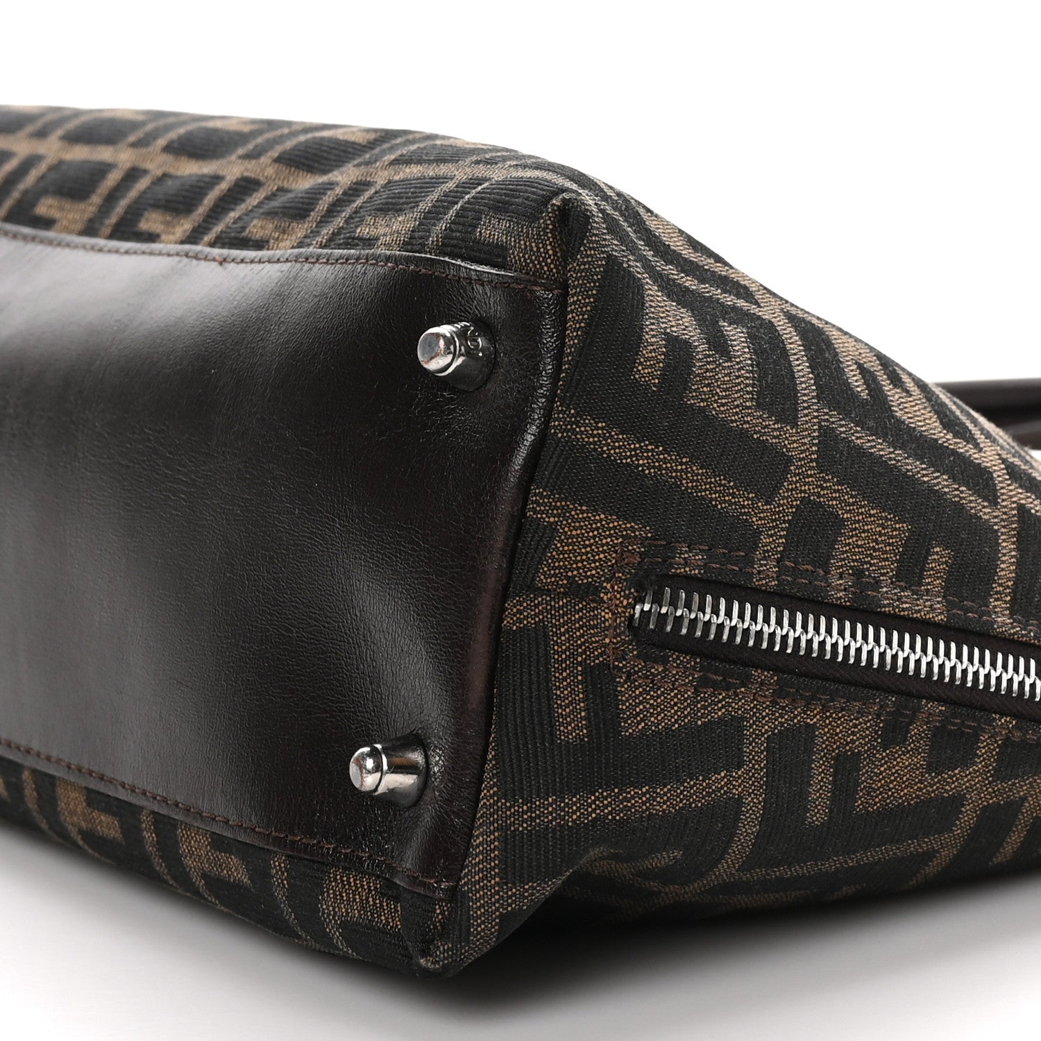 Fendi Zucca Top Handle Tote Tobacco 8 of 9