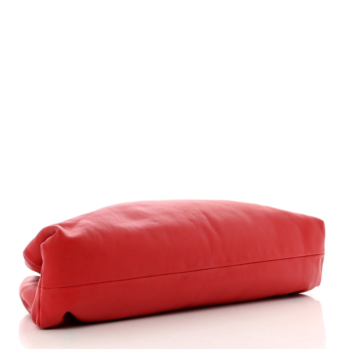 Smooth Butter Calf The Pouch Oversized Clutch Bright Red