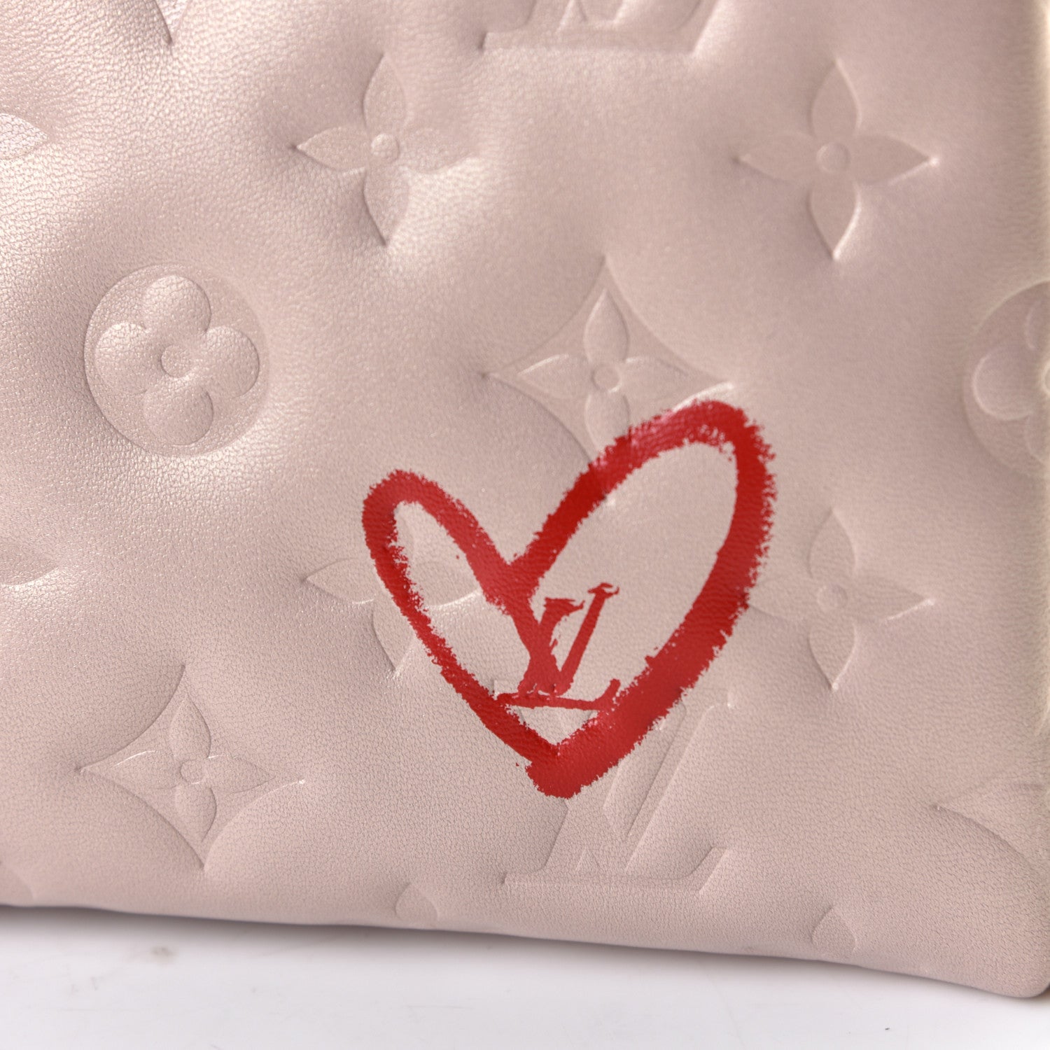 Louis Vuitton Lambskin Embossed Monogram Fall In Love Coussin PM Dragée Light Pink 6 of 6