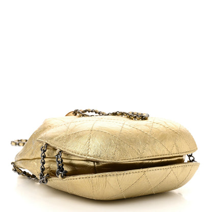 Chanel Metallic Aged Calfskin Quilted Small Gabrielle Bucket Gold 4 of 7
