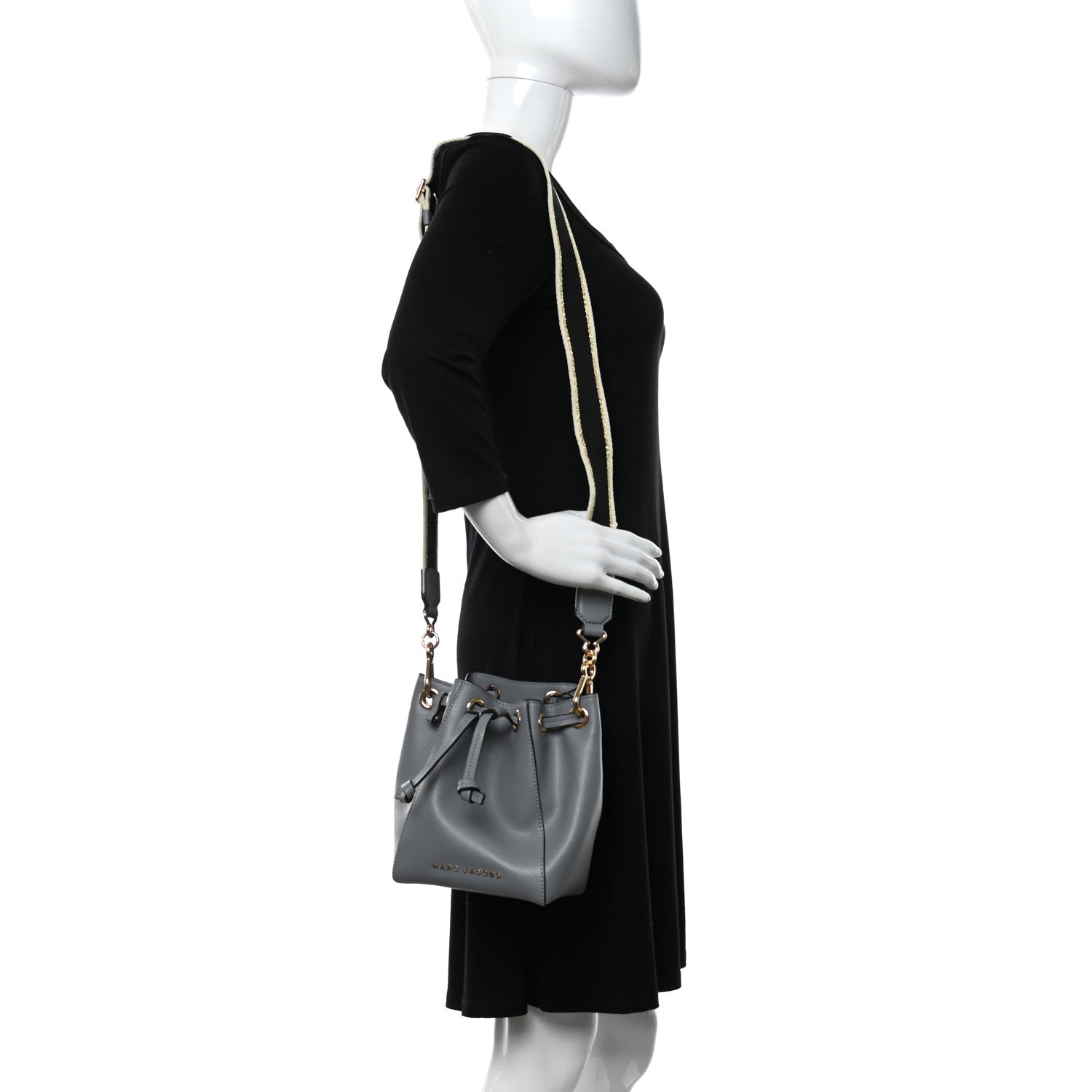 Marc Jacobs Grained Calfskin That Bucket Bag Grey 3 of 10