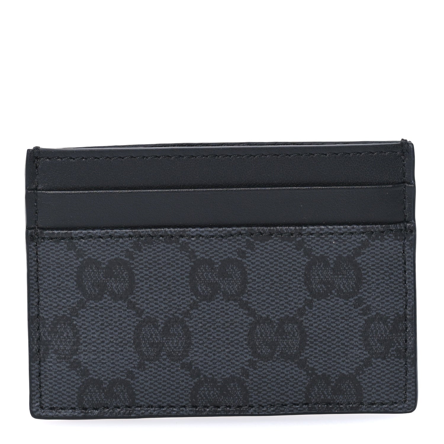 Gucci GG Supreme Monogram Card Holder  Grey Black 3 of 7