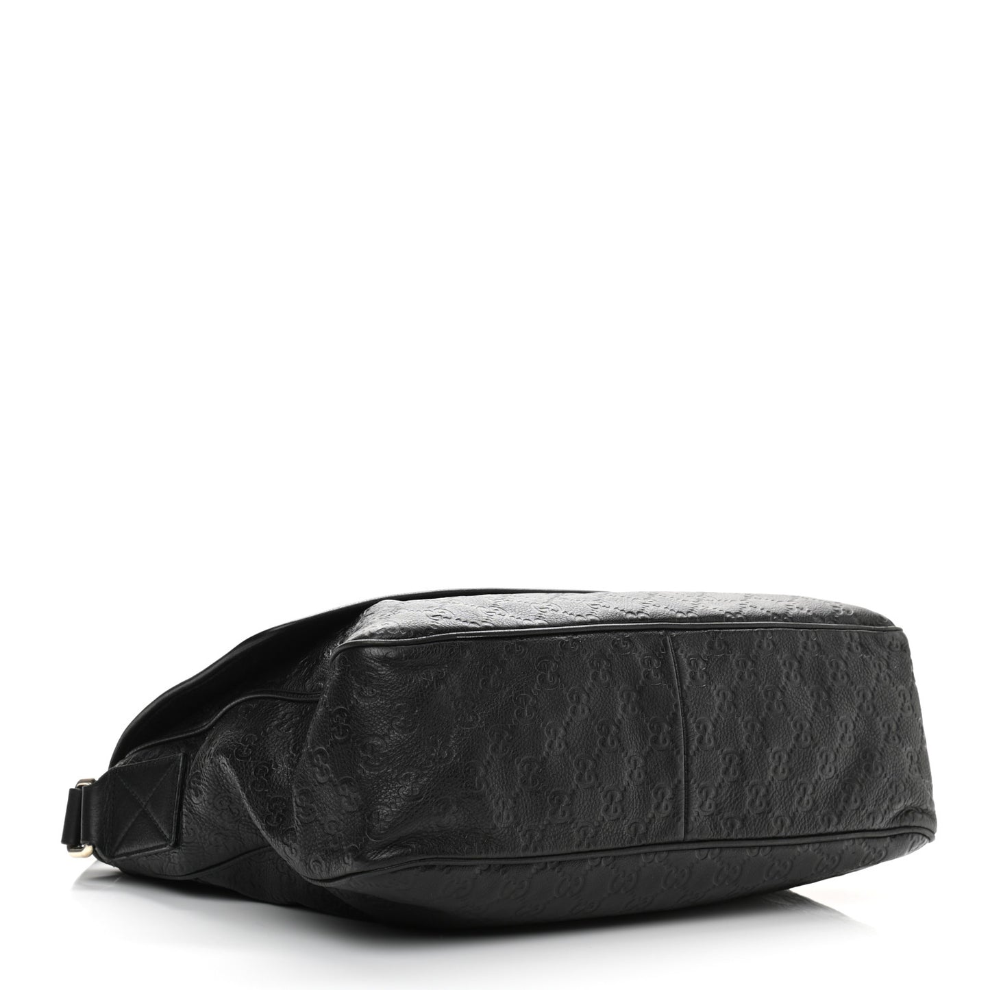 Guccissima Medium Flap Messenger Bag Black