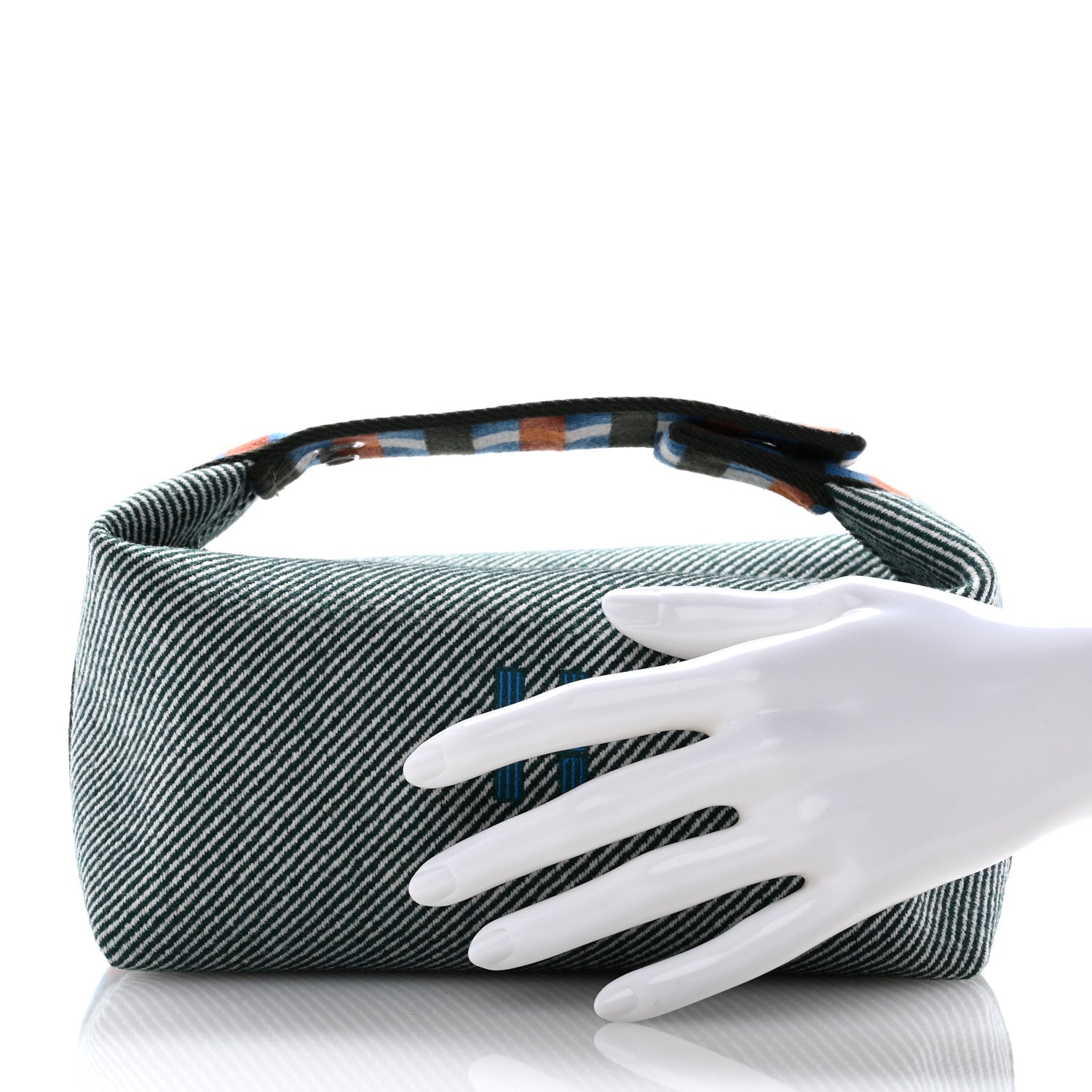 Hermes Wool Small Bride-A-Brac H Natte Pouch Vert Foret 2 of 8