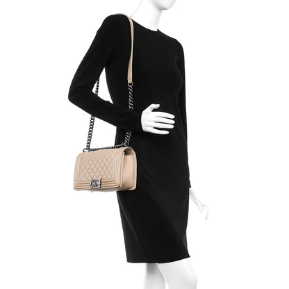 Chanel Lambskin Quilted Medium Boy Flap Beige 2 of 17