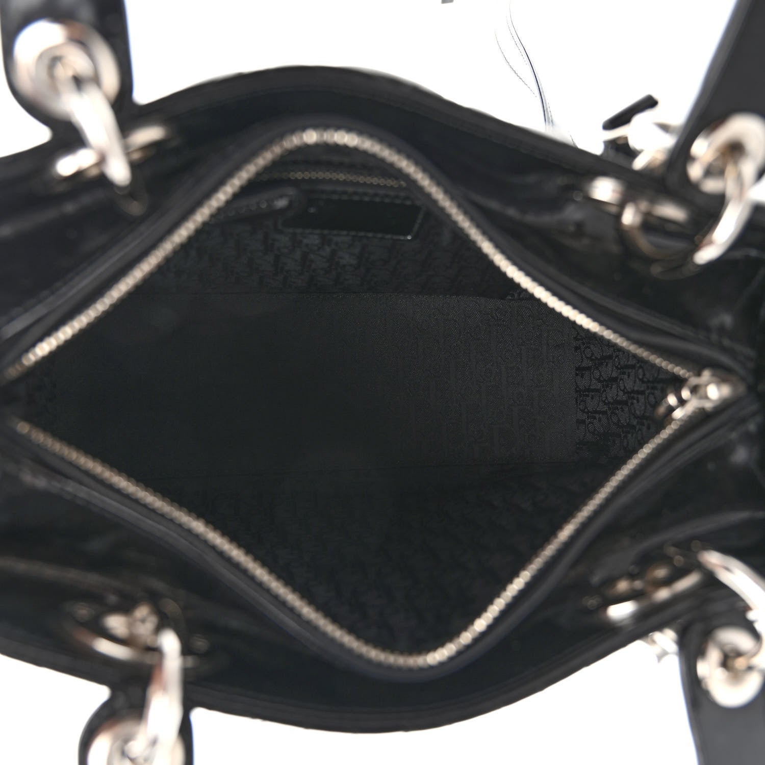 Christian Dior Patent Cannage Medium Lady Dior Black 5 of 9